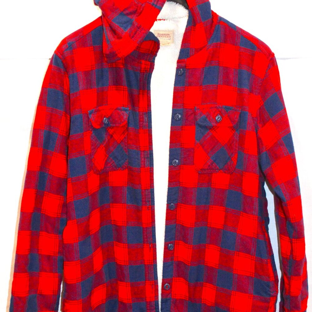 DONATED (GONE) - Boston Traders Plaid Sherpa lined Shirt Jacket